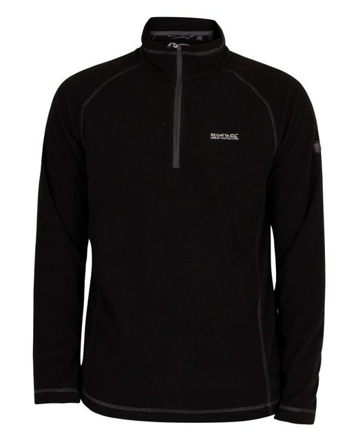 Regatta Black Montes Lightweight Half Zip Mini Stripe Sweatshirt for men