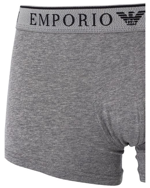 Emporio Armani Black 2 Pack Endurance Trunks for men