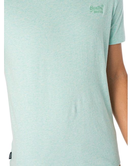 Superdry Blue S Chest Logo T-shirt Light Mint M for men