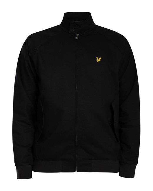 Lyle & Scott Black Cotton Harrington Jacket for men