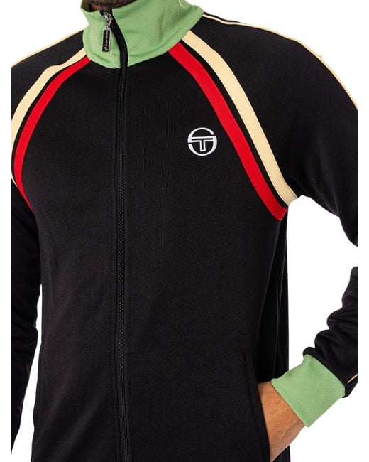 Sergio Tacchini Black Ghibli Tack Jacket for men