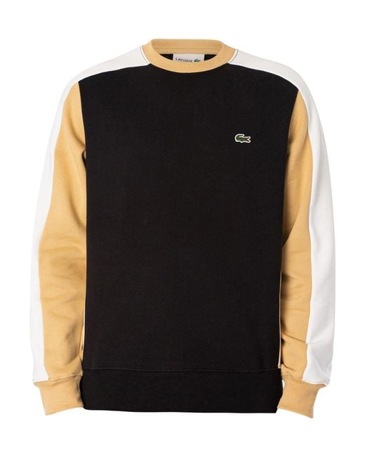 Lacoste Black Logo Organic Cotton Sweatshirt for men