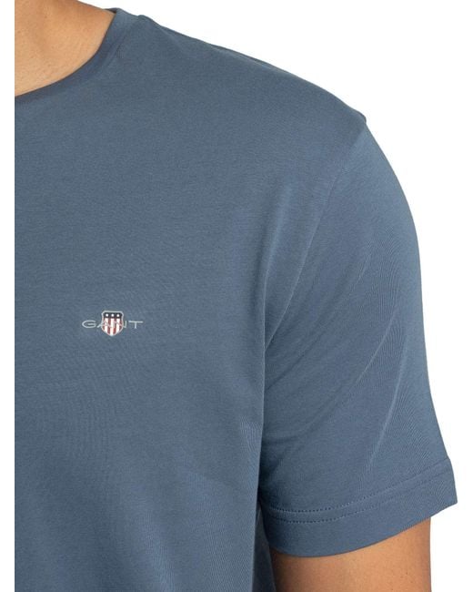 Gant Blue Printed Archive Shield T-shirt for men