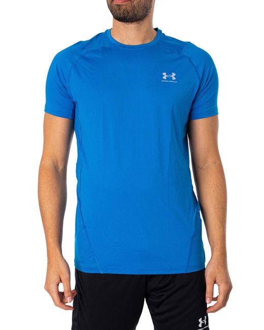 Under Armour Blue Heatgear Fitted T-shirt for men