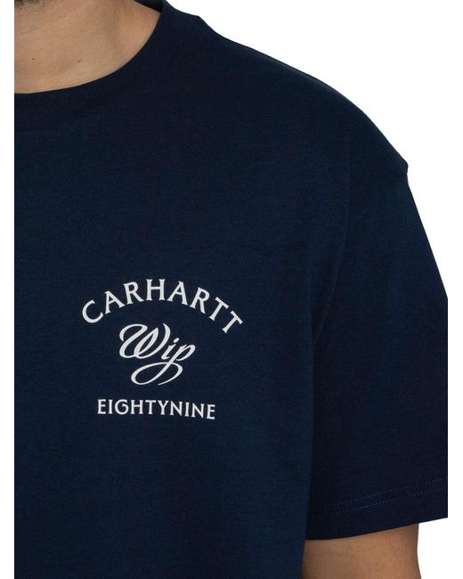Carhartt Blue Eightynine Back Graphic T-shirt for men