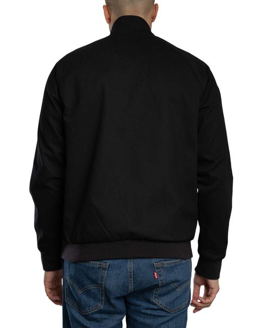 Lyle & Scott Black Cotton Harrington Jacket for men
