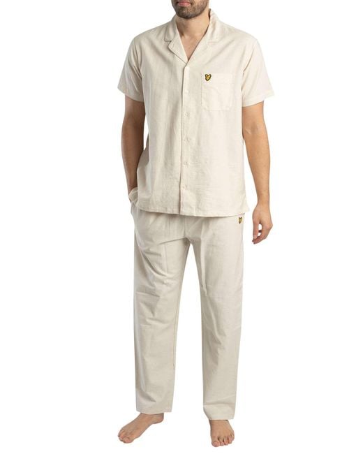 Lyle & Scott Natural Remmington Pyjama Set for men