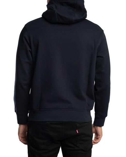 ARMANI EXCHANGE Blue Brand Graphic Pullover Hoodie for men