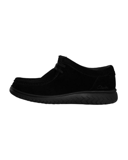 Clarks Black Relaxlite Low Suede Shoes for men