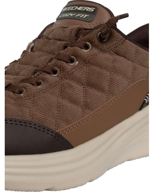 Skechers Brown Slip-ins Contour Foam Cozy Fit Trainers for men