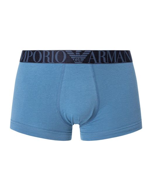 Emporio Armani Gray 3 Pack Organic Cotton Trunks for men