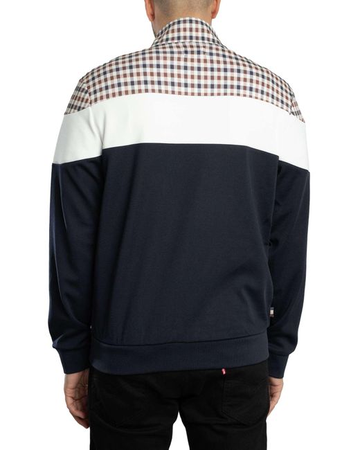 Aquascutum Blue Shoulder Track Jacket for men