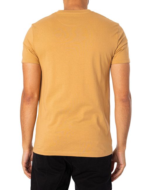 Timberland Black Slim Fit Embroidered Logo T-shirt for men