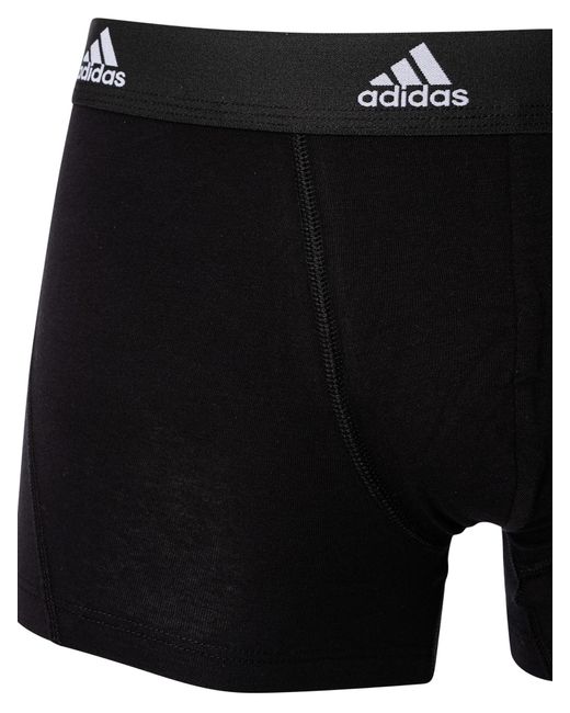 Adidas Black 3 Pack Active Flex Trunks for men
