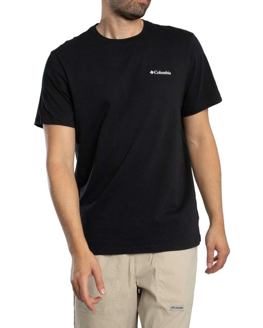 Columbia Black Outdoor Back Graphic T-shirt for men