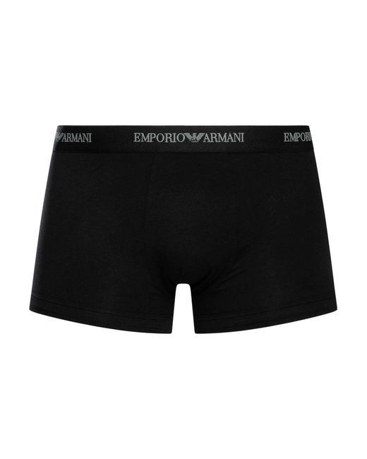 Emporio Armani Black 3 Pack Trunks for men