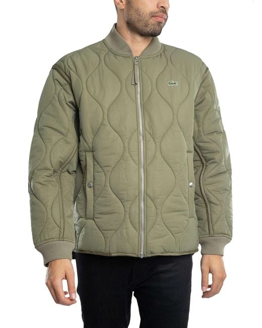 Lacoste Green Water Repellent Badge Jacket for men