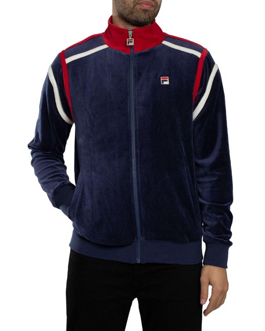 Fila Blue Gabriele Contrast Panel Track Jacket for men