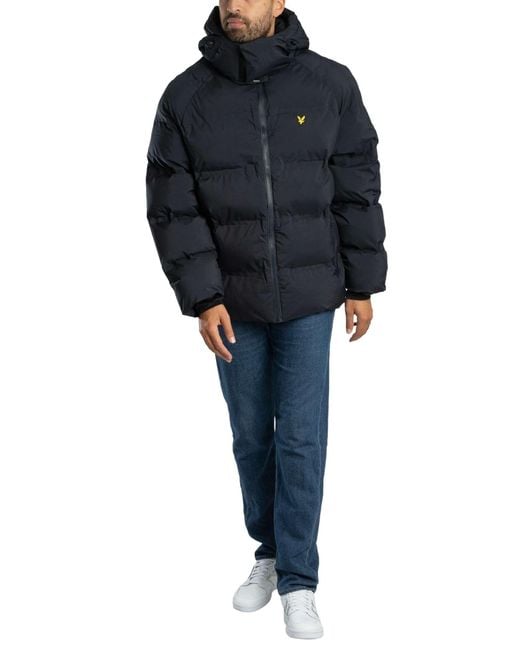 Lyle & Scott Blue Welded Puffer Jacket for men