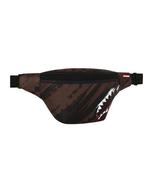 Sprayground Black Smeared Grunge Savvy Crossbody Bag for men