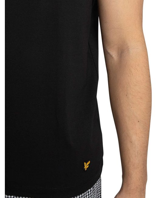 Lyle & Scott Black Kyle Short Pyjama Set for men