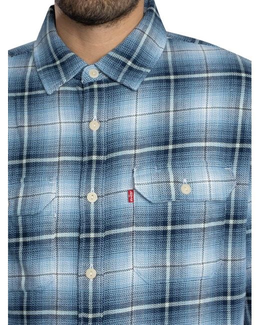 Levi's Blue Relaxed Jackson Worker Shirt for men