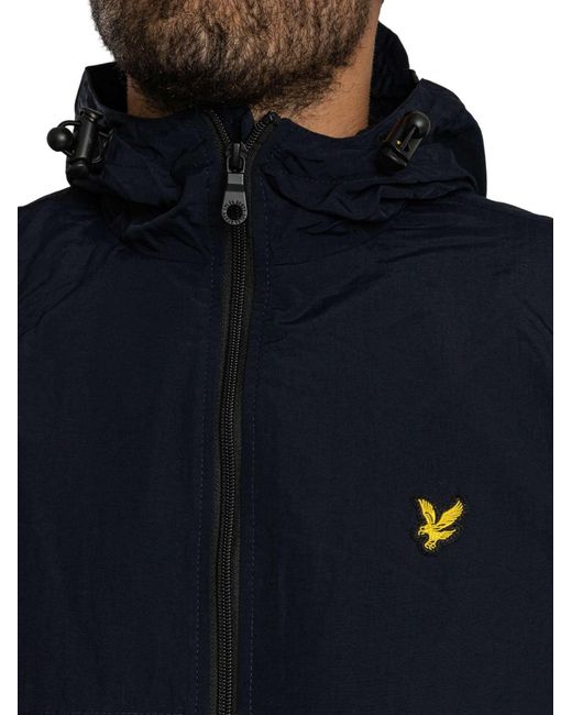 Lyle & Scott Blue Colourblock Zip Through Jacket for men