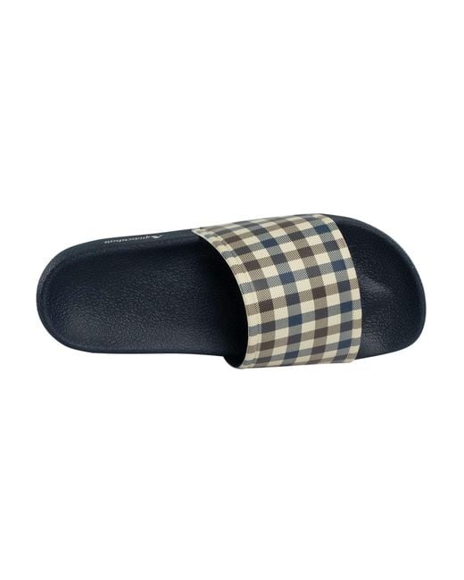 Aquascutum Blue Icon Sliders for men