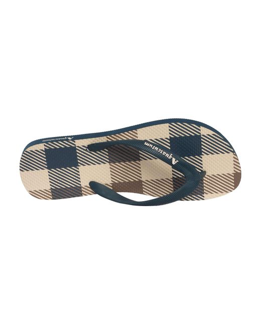 Aquascutum Blue Macro Iconic Flip Flops for men