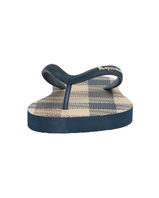Aquascutum Blue Macro Iconic Flip Flops for men