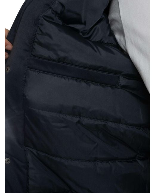 Lyle & Scott Blue Padded Parka Jacket for men