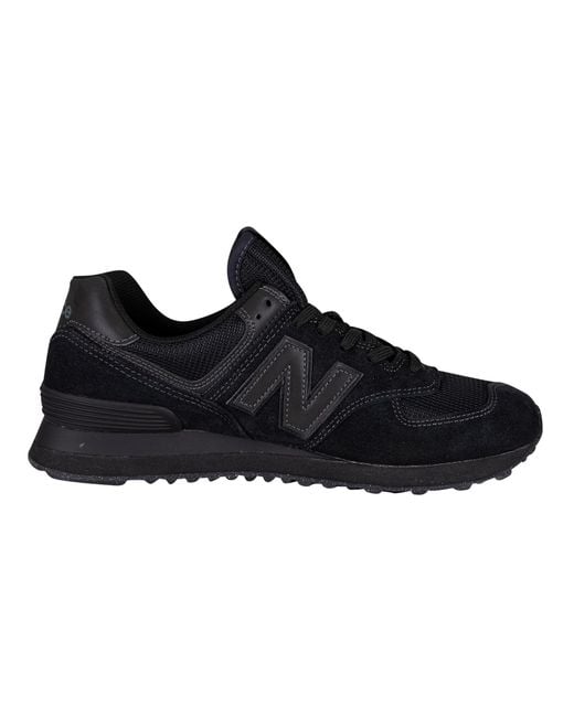 New Balance Black 574 Core Suede Trainers for men