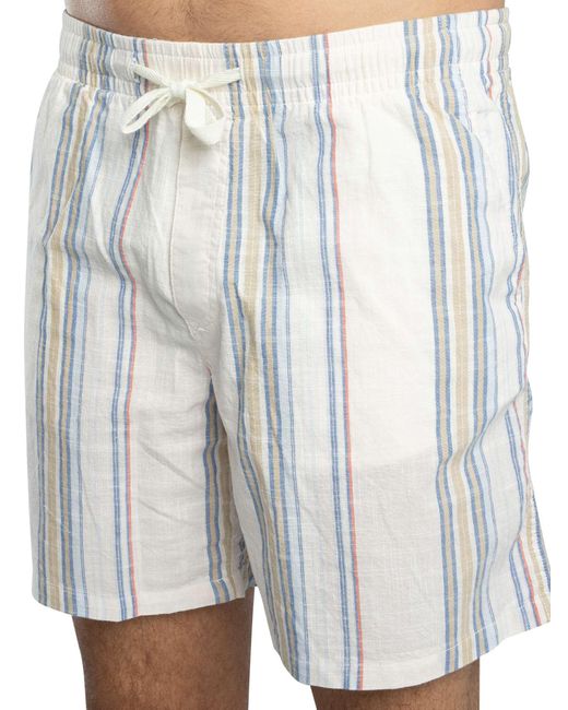 Tommy Hilfiger White Slub Straight Beach Shorts for men