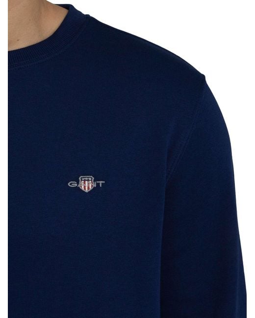 Gant Blue Regular Shield Sweatshirt for men