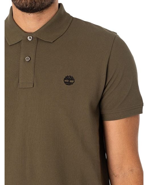 Timberland Green Pique Polo Shirt for men