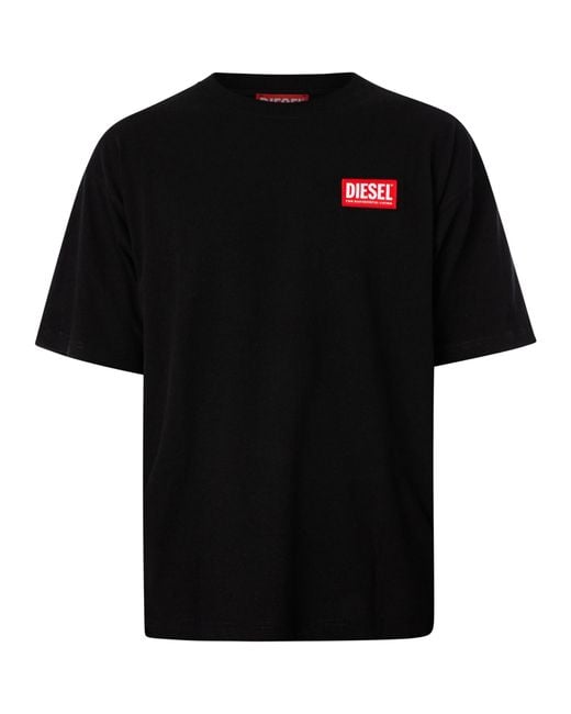 DIESEL Black T-Nlabel-L1 T-Shirt for men
