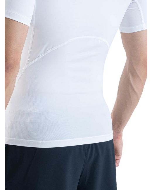 Under Armour White Armour Heatgear Compression Short-sleeve T-shirt for men