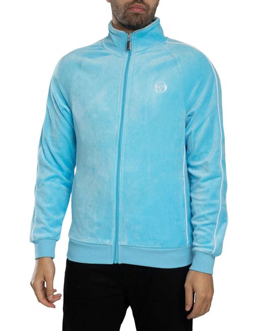 Sergio Tacchini Blue Tasso Velour Track Jacket for men