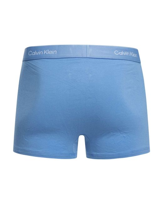 Calvin Klein Blue 3 Pack Icon Relaxed Fit Trunks for men