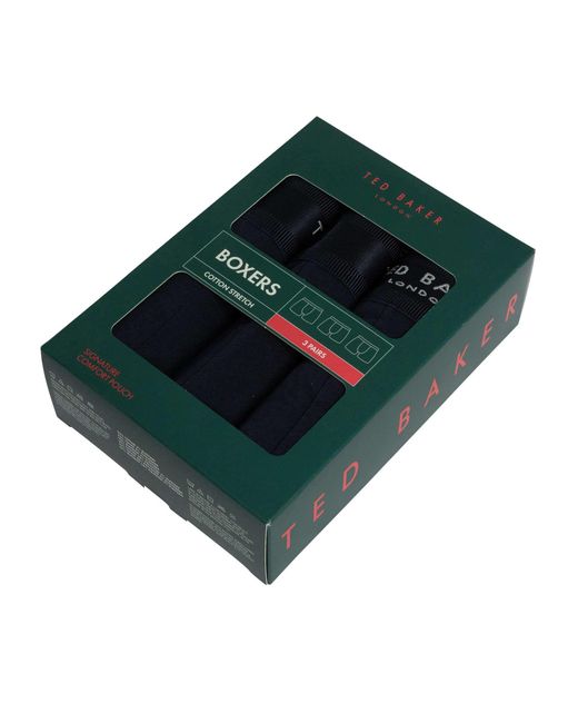 Ted Baker Blue 3 Pack Boxer Briefs for men