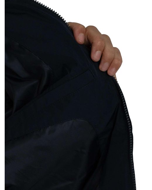 Lyle & Scott Blue Lightweight Hooded Zip Through Jacket for men