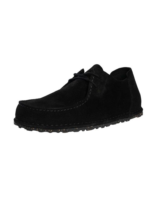 Birkenstock Black Utti Lace Suede Shoes for men