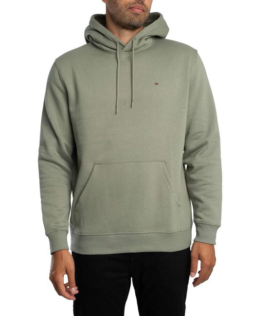 Tommy Hilfiger Green Regular Flag Pullover Hoodie for men