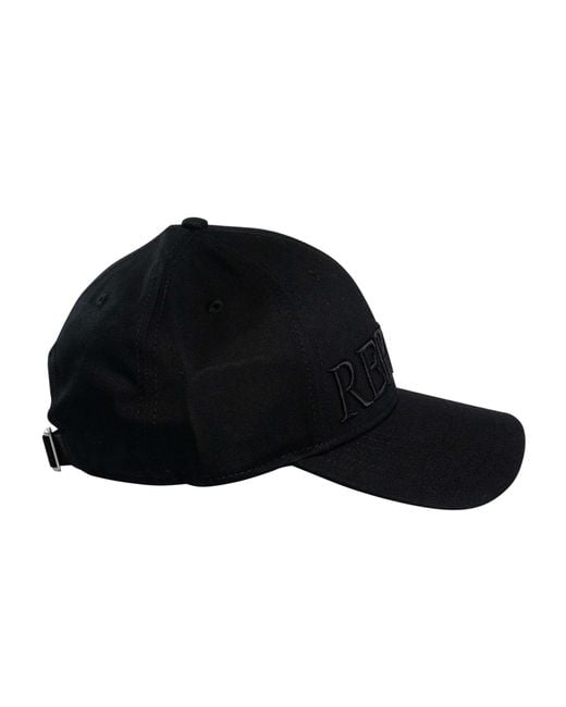 Replay Black Big Logo Baseball Cap for men