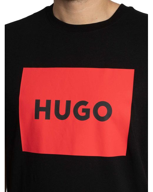 HUGO Black Dulive222 Graphic T-shirt for men