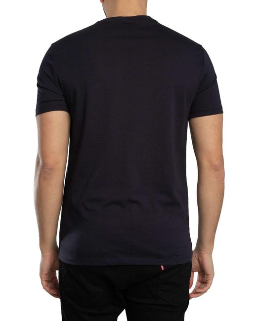 ARMANI EXCHANGE Black Stripe Logo T-shirt for men