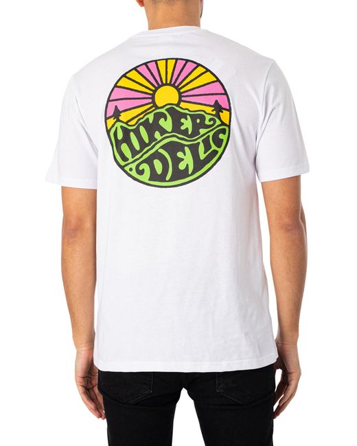 Hikerdelic White Original Logo T-shirt for men