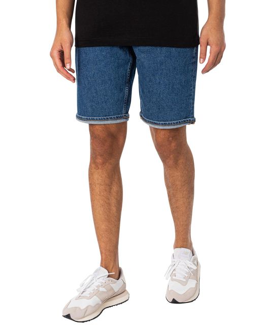 Calvin Klein Blue Regular Denim Shorts for men