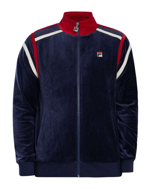 Fila Blue Gabriele Contrast Panel Track Jacket for men