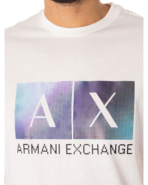Armani Exchange White Graphic T-shirt for men